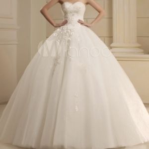White Ball Gown Wedding Dress